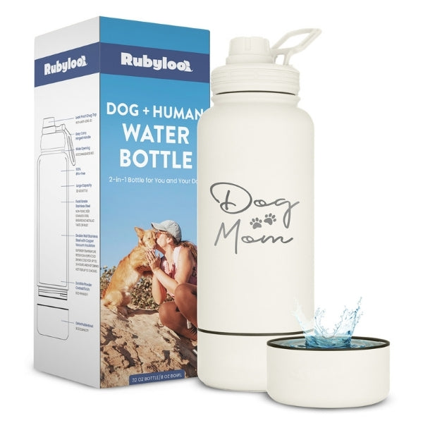 Rubyloo Water Bottle with Detachable Dog Bowl